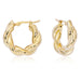 14 karat yellow gold small twisted pierced  hoop earring