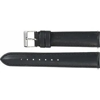 18 mm regular black calfskin watch band