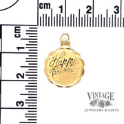 14k Anniversary Charm scale view
