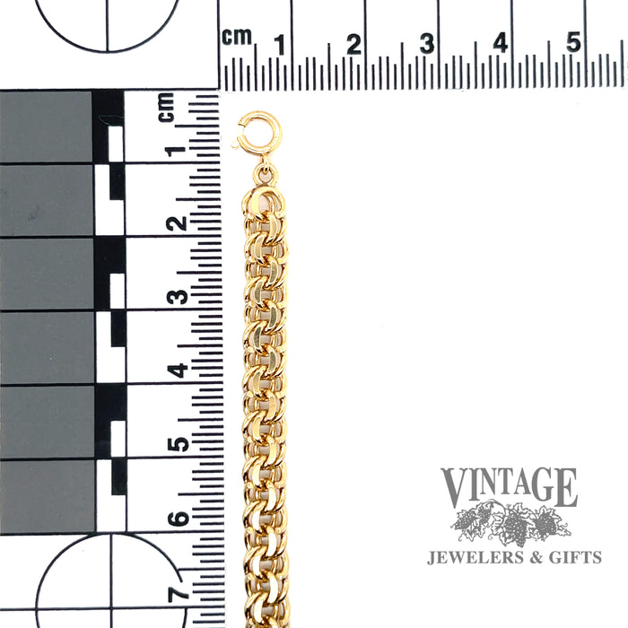 Vintage charm 14k gold bracelet scale