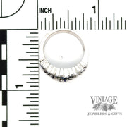 14kw gold sapphire pave and diamond ring with scale ￼