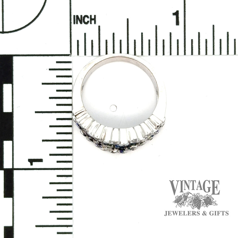 14kw gold sapphire pave and diamond ring with scale ￼