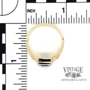 1.6 carat royal blue natural sapphire 14ky gold ring scale