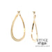 Curved 14ky gold hoop earrings back