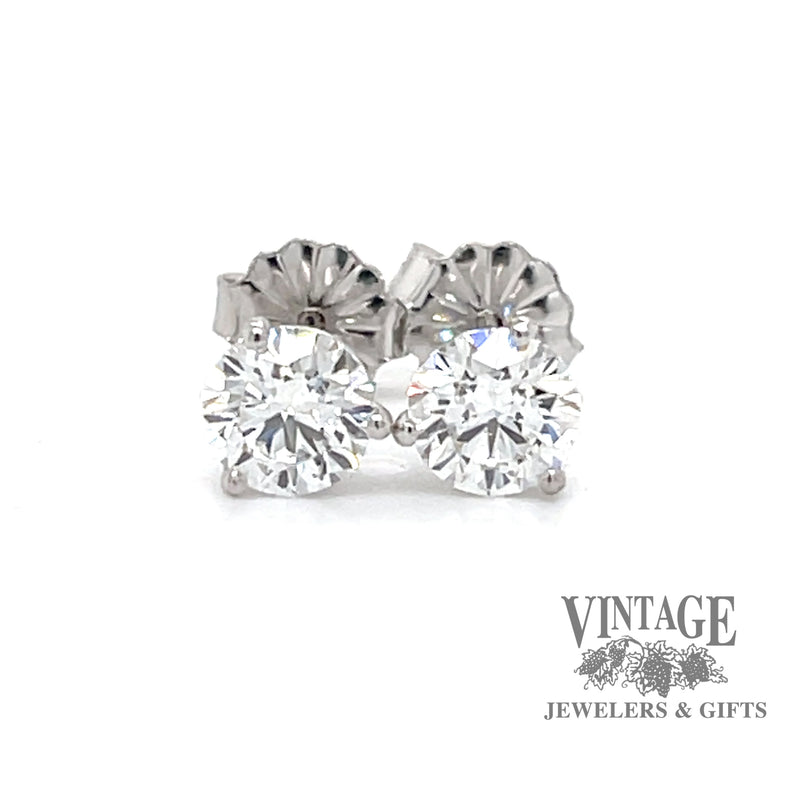 1.03 Ctw. 14kw gold lab made diamond martini stud earrings