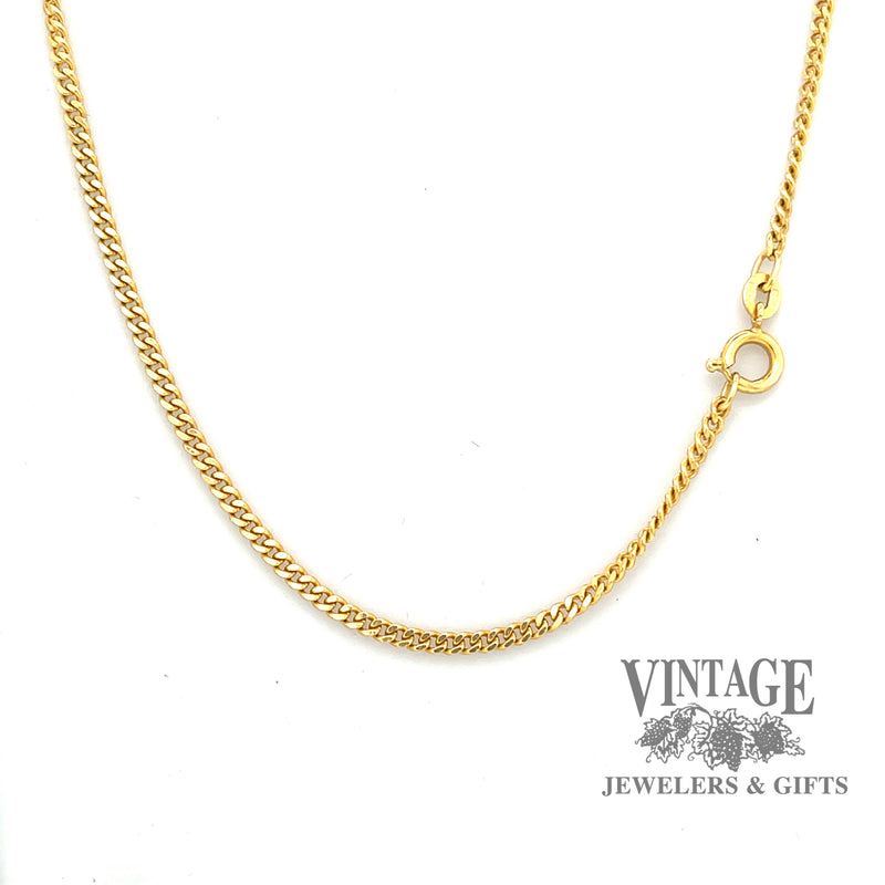 24” 18ky gold 2.3 mm cable chain