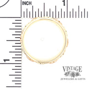 Four leaf clover lucky 14k gold ring scale