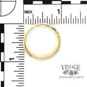 Brutalist 14ky gold wide ring band scale