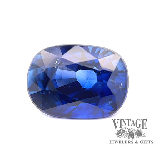 3.75 carat cushion shaped royal blue natural sapphire