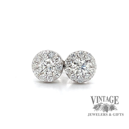 Hearts on Fire natural diamond 1.3 CTW cluster stud earrings