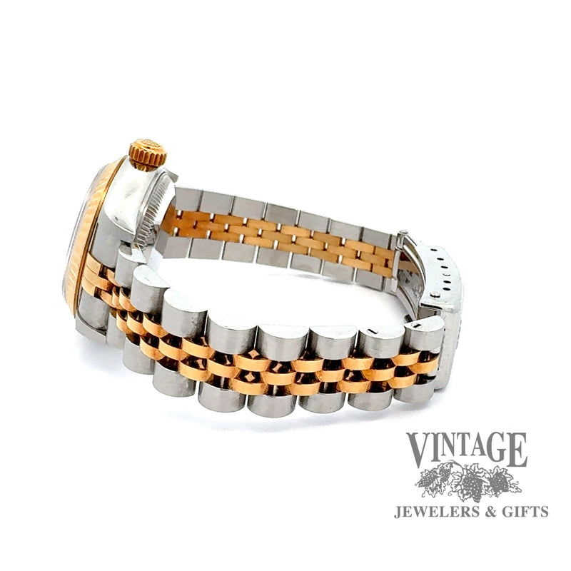 Ladies pre-owned Rolex stainless steel and 18ky gold Oyster perpetual datejust watch, alternate side