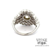 Antique pave 2.09ctw diamond platinum ring, underside