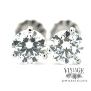 1.03 Ctw. 14kw gold lab made diamond martini stud earrings close