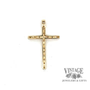 14ky gold diamond cross, back