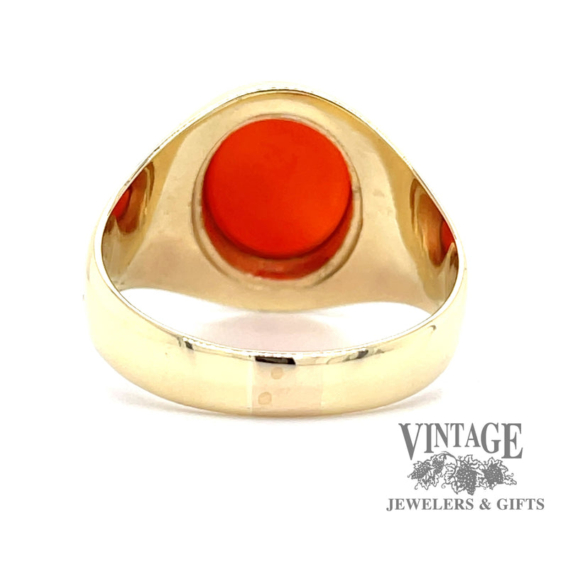 Carnelian 18ky gold ring bottom