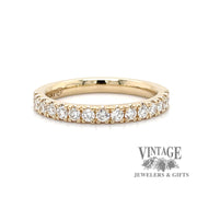 Diamond 14ky gold ring stacker