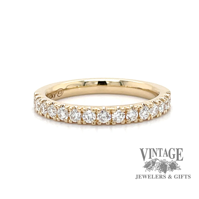 Diamond 14ky gold ring stacker