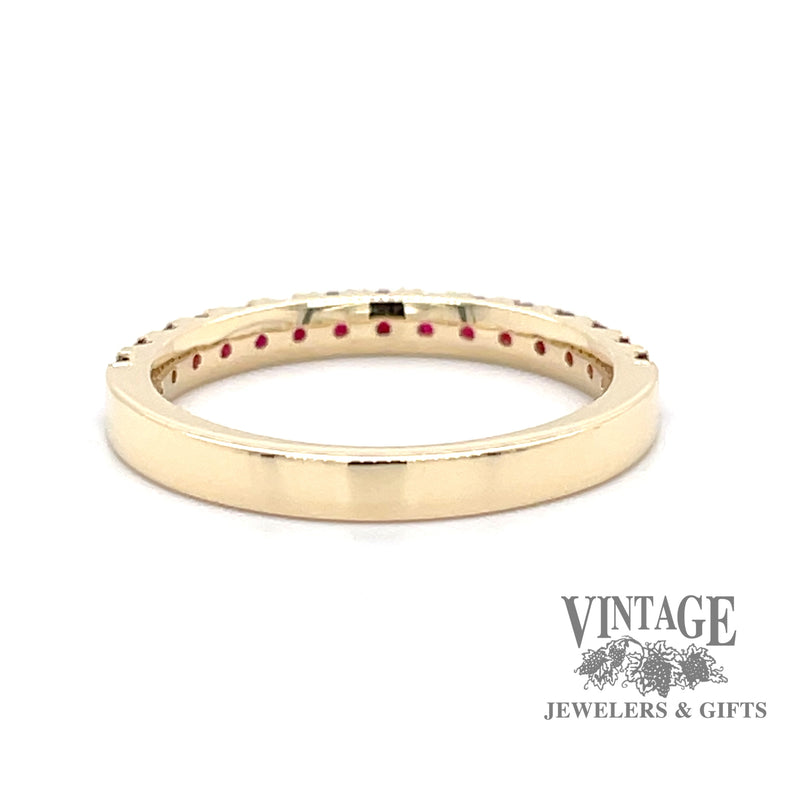 Ruby 14ky gold ring stacker back