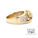 14ky gold 1.40ctw floating diamond pave ring, side view