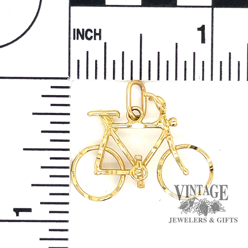 Bicycle Charm in 14k Yellow Gold