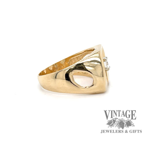 Swirl Ring with .33 Diamond in 14k SIDE A