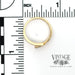 Zigzag natural diamond 14ky gold ring scale