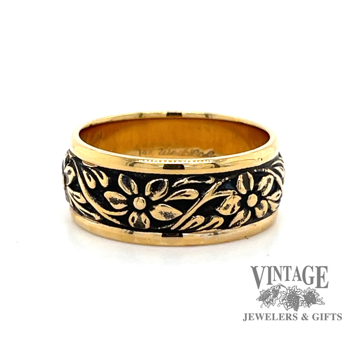 Vintage Floral Band in 14k FRONT