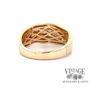 Torn diamond 14ky gold ring bottom