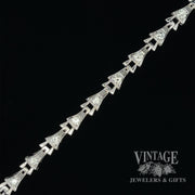 Art deco 14KW gold and diamond bracelet