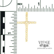 14ky gold diamond cross with scale