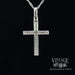 Pave diamond 14kw gold cross necklace back