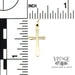 14ky gold modern Byzantine style cross with scale
