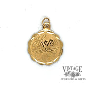 14k Anniversary Charm front view