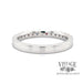 Red white and blue 14k white gold ring backe