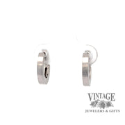 Contemporary 18kw gold and diamond clip earrings back