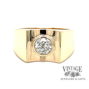 Bezel set 14ky gold ring