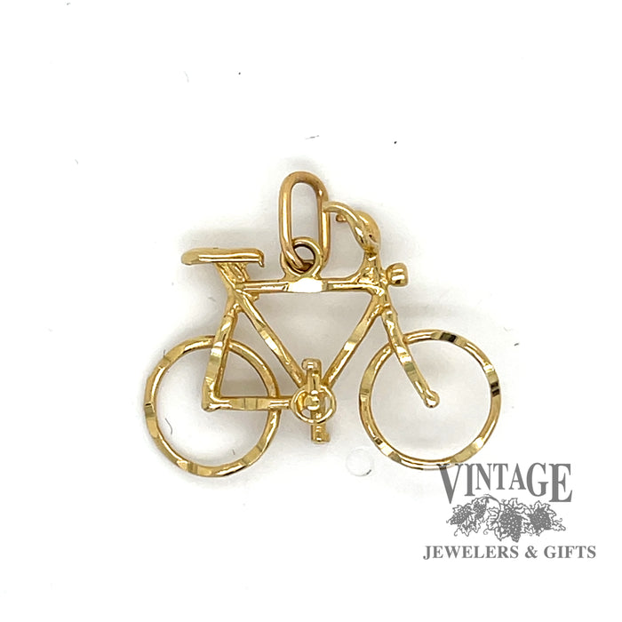 Bicycle Charm in 14k Yellow Gold