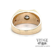 Bezel set 14ky gold ring botom