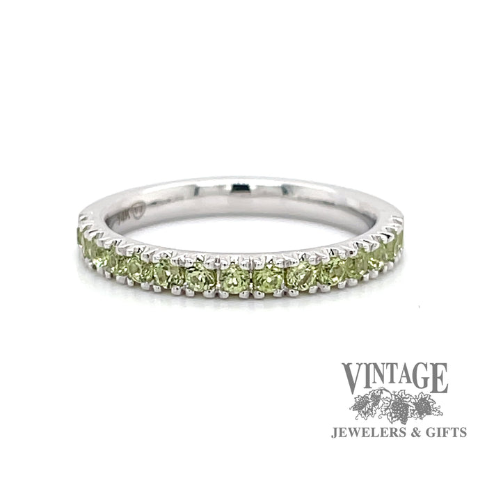 Peridot 14k white gold Stacker Ring