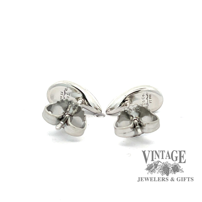 Elsa Peretti, Tiffany and Co platinum teardrop stud earrings