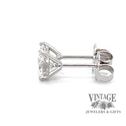 1.03 Ctw. 14kw gold lab made diamond martini stud earrings side