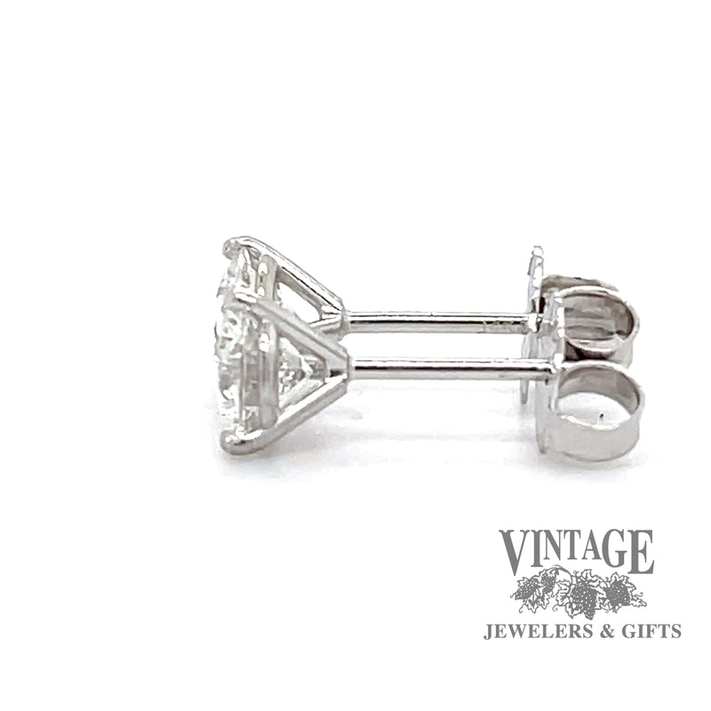 1.03 Ctw. 14kw gold lab made diamond martini stud earrings side
