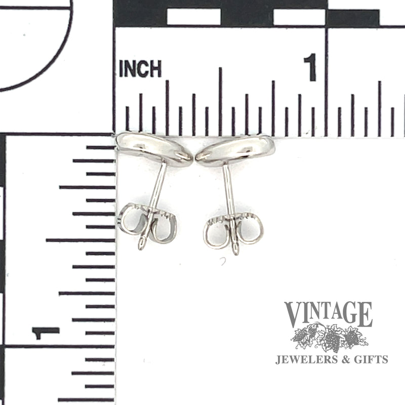 Elsa Peretti, Tiffany and Co platinum teardrop stud earrings