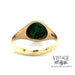 Vintage Bloodstone Slice Ring in 9k Yellow Gold BACK