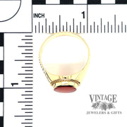 Carnelian 18ky gold ring scale