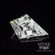 .65 carat, kite shaped, F color, SI1 clarity, natural diamond