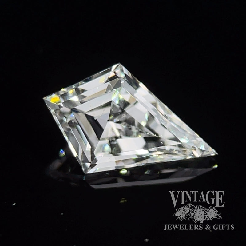 .65 carat, kite shaped, F color, SI1 clarity, natural diamond