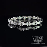 Art deco 14KW gold and diamond bracelet clasp