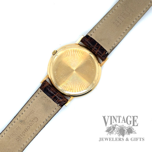 Men's 14k yellow gold estate Concord watch, back side