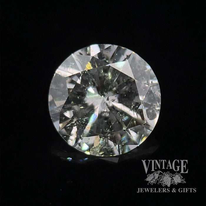 1.02 carat H color, I2 clarity, round brilliant natural diamond
